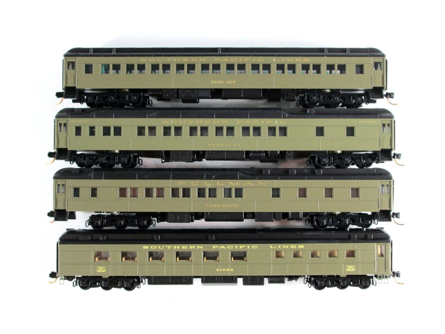 N Scale SOUTHERN PACIFIC Heavyweight Passenger Car 4-Pack Set ----- Micro Trains