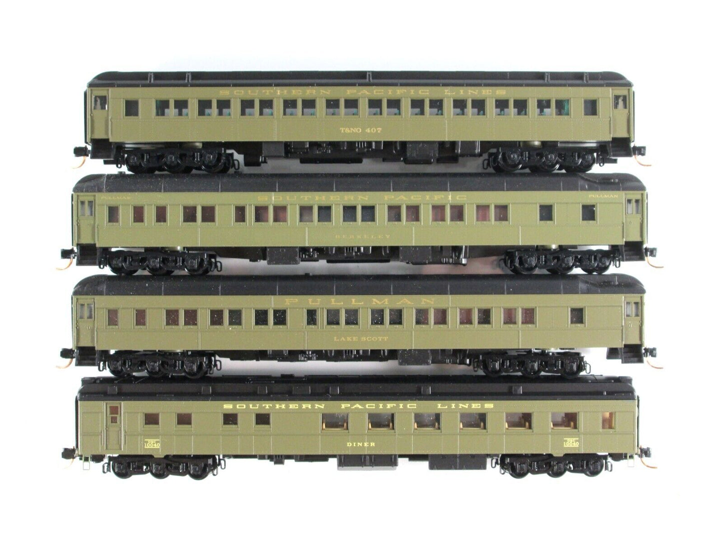 N Scale SOUTHERN PACIFIC Heavyweight Passenger Car 4-Pack Set ----- Micro Trains