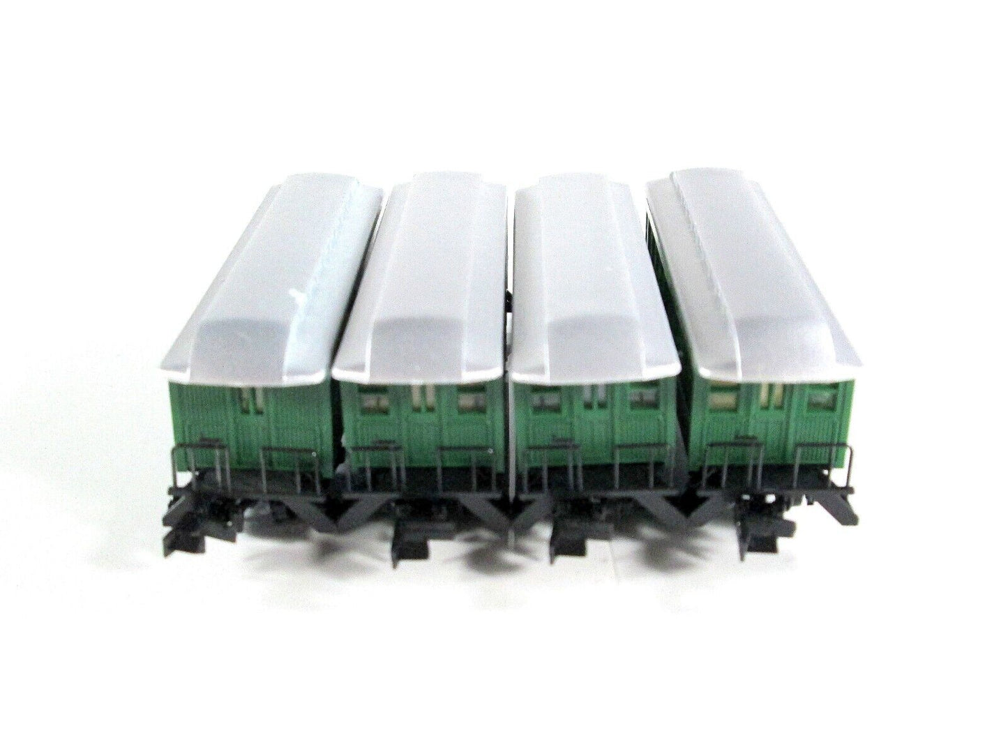 N Scale CPRR Central Pacific OVERTON Old time Passenger 4-Car Set -by Roundhouse