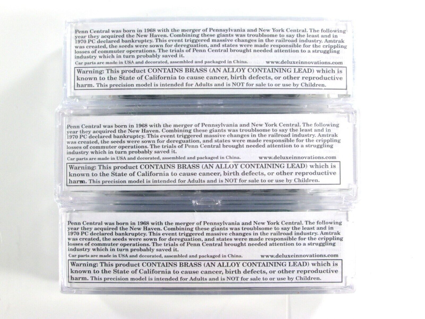 N Scale PENN CENTRAL 40' Box Car Set, PC #104954, 105027, 105199 - DELUXE 130303