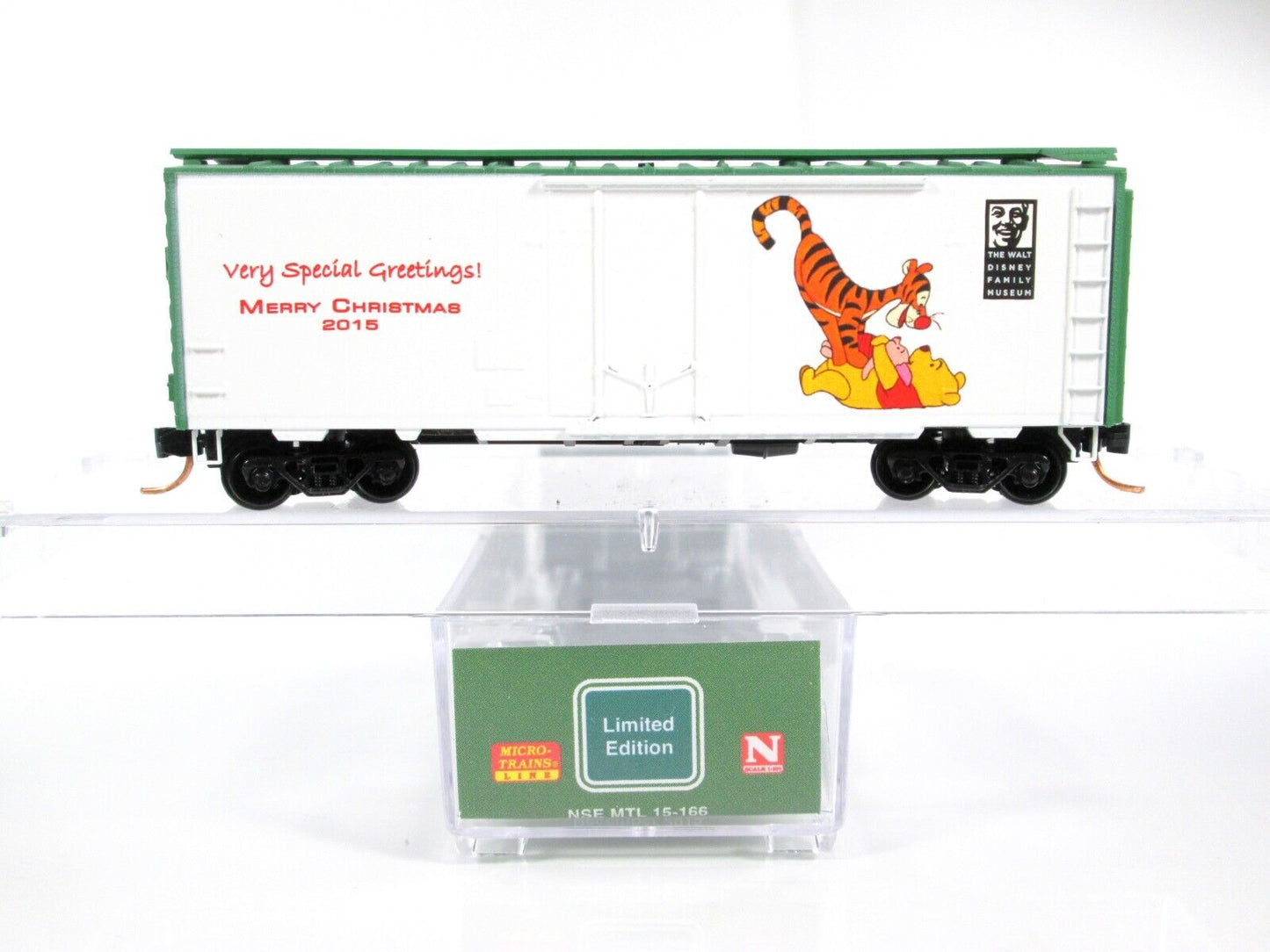 N Scale DISNEY Christmas TIGGER & WINNIE POOH Box Car, *SIGNED* Lowell Smith MTL