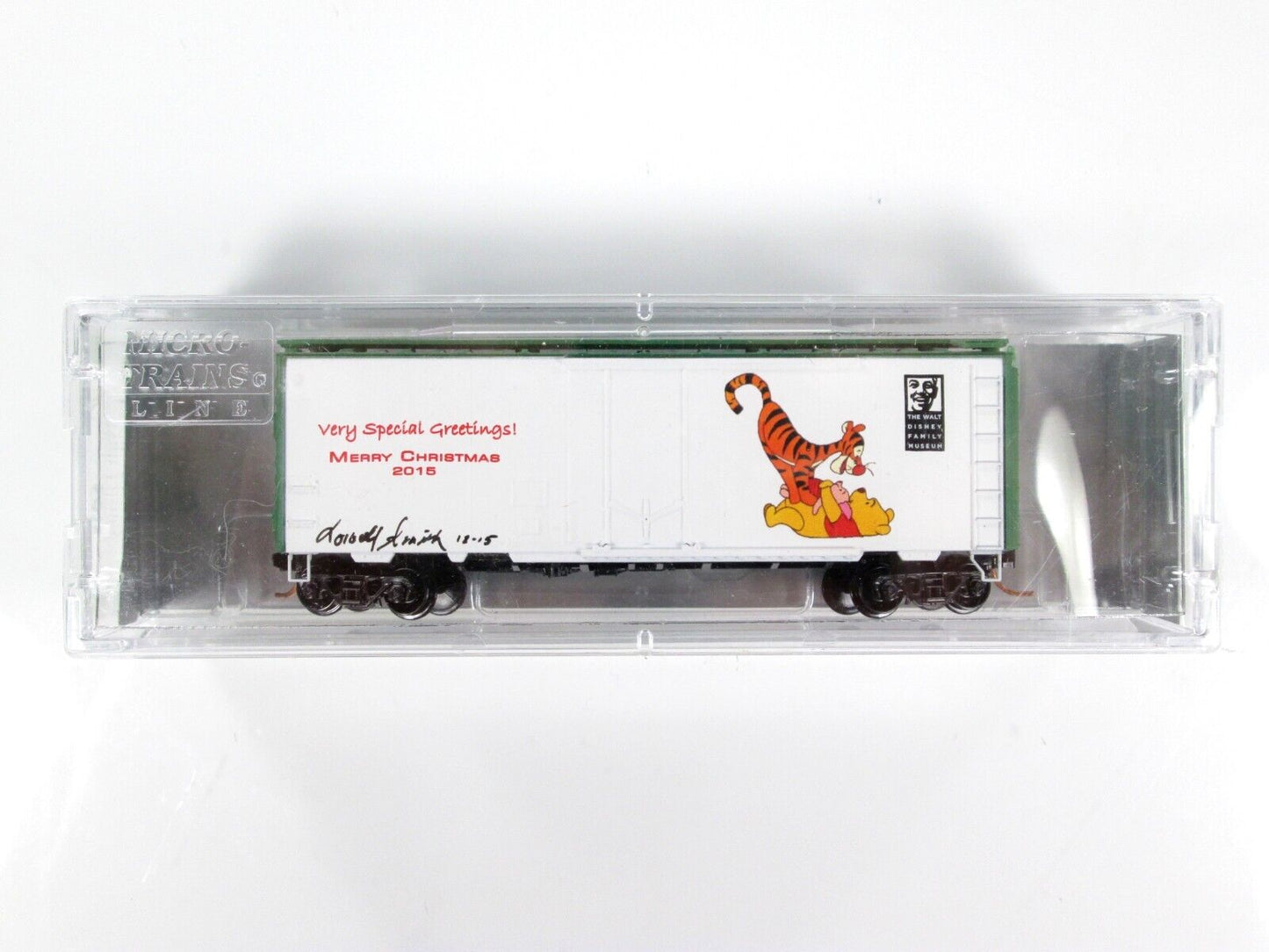 N Scale DISNEY Christmas TIGGER & WINNIE POOH Box Car, *SIGNED* Lowell Smith MTL