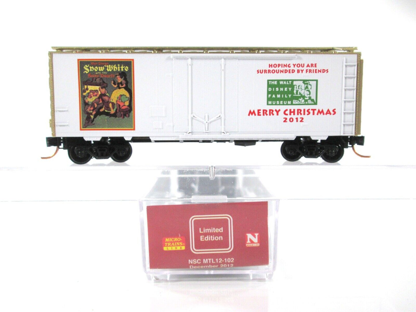 N Scale DISNEY Christmas 2012 SNOW WHITE Box Car   **SIGNED** Lowell Smith / MTL