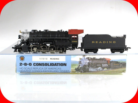 HO Scale **READING** 2-8-0 Consolidation Locomotive w/ *Smoke*  - Bachmann 53010
