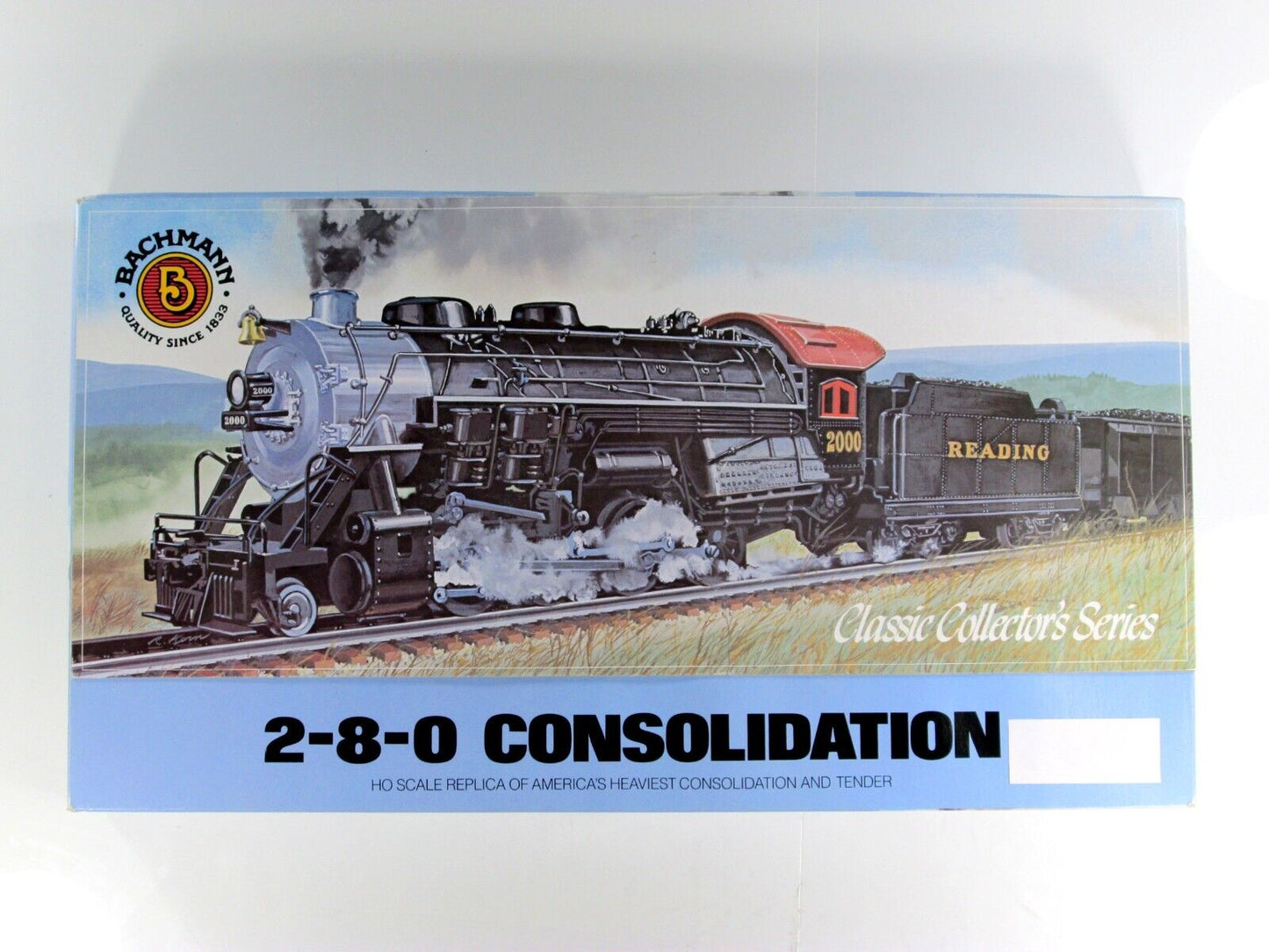 HO Scale **READING** 2-8-0 Consolidation Locomotive w/ *Smoke*  - Bachmann 53010