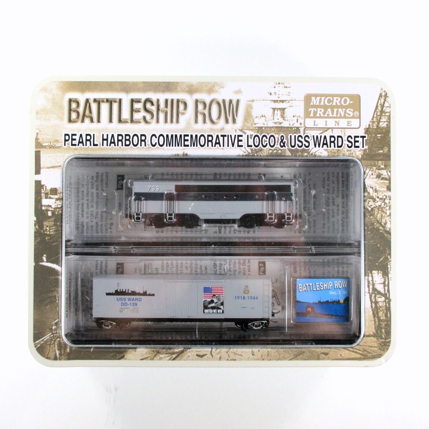 N Scale *PEARL HARBOR* FT B Locomotive & USS Ward Micro Trains 99321061 *DCC Rdy