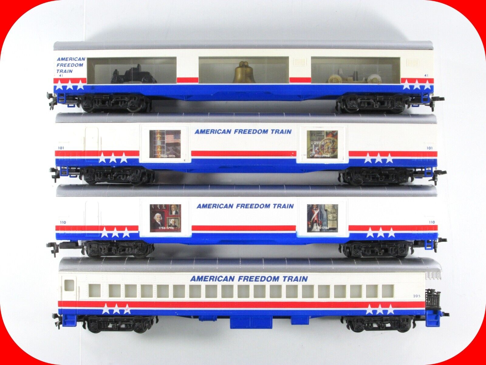HO Scale ***AMERICAN FREEDOM TRAIN*** 4-Car Passenger Set, 1776-1976 ...
