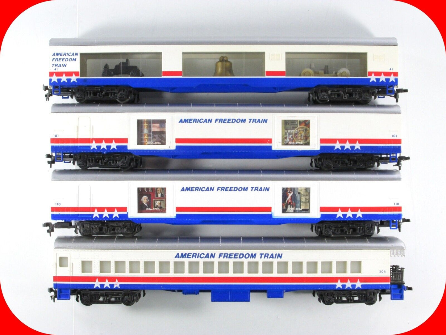 HO Scale ***AMERICAN FREEDOM TRAIN*** 4-Car Passenger Set, 1776-1976 ---- LIONEL