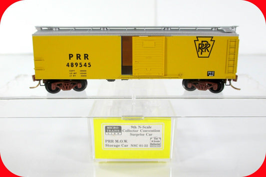 N Scale **PENNSYLVANIA** MOW Storage Box Car, PRR 489545 -Micro Trains NSC 01-22