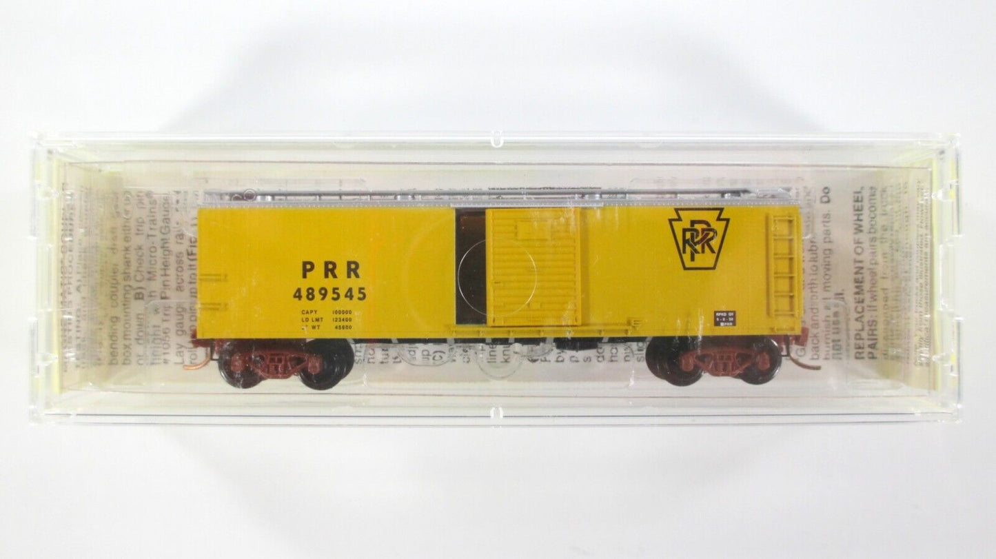 N Scale **PENNSYLVANIA** MOW Storage Box Car, PRR 489545 -Micro Trains NSC 01-22