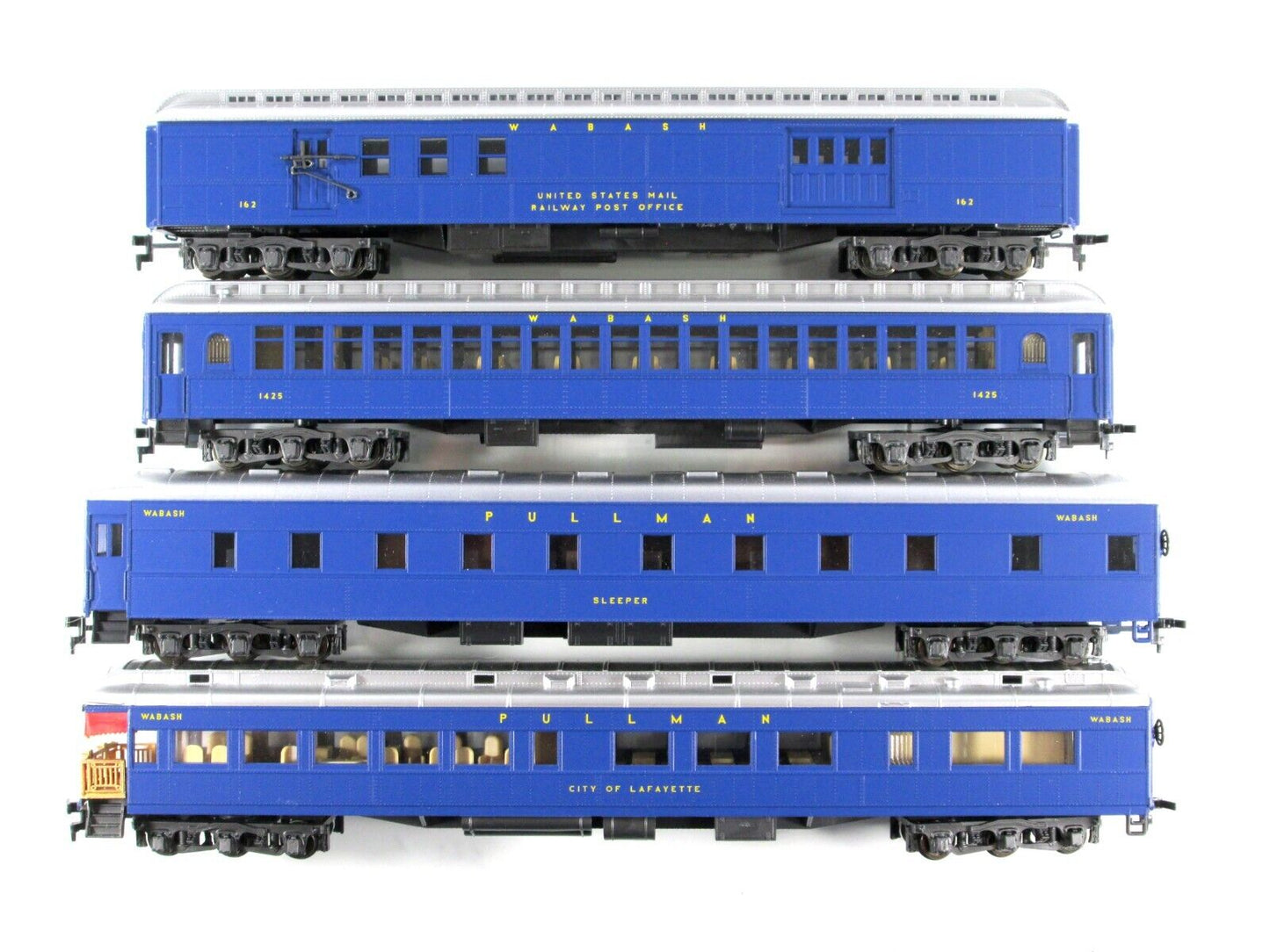 HO Scale **WABASH** 1920s Heavyweight Passenger Car 4-Pack Set B -Rivarossi 6885
