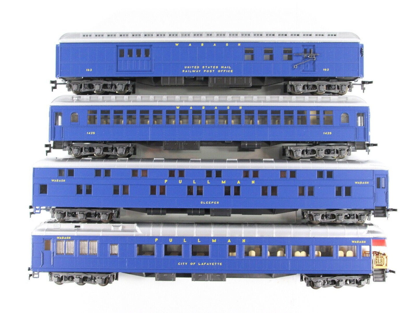 HO Scale **WABASH** 1920s Heavyweight Passenger Car 4-Pack Set B -Rivarossi 6885