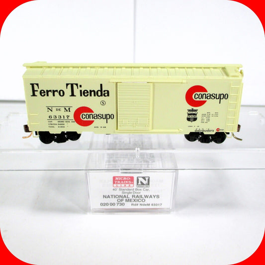 N Scale ***FERRO TIENDA***  MEXICAN Box Car, NdeM #63317 - Micro Trains 02000730