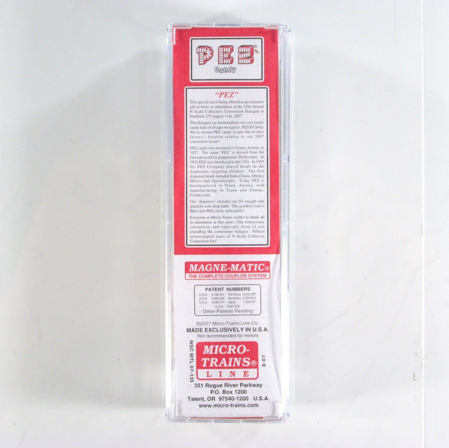 N Scale PEZ Candy 50' Gondola - Micro Trains Special Run - NSC MTL 07-135 (2007)