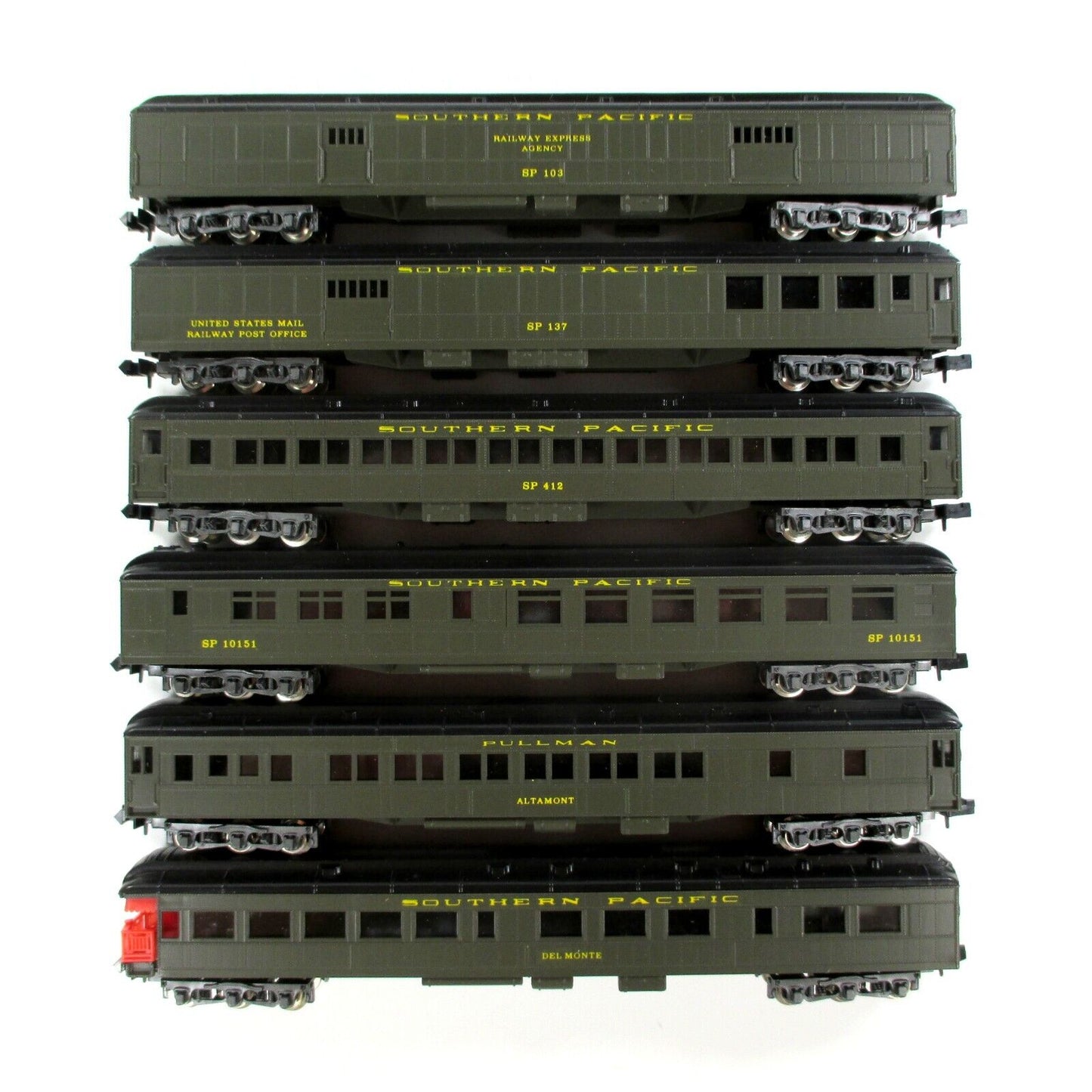N Scale **SOUTHERN PACIFIC** Heavyweight Passenger 6-Car Set #1 - Con-Cor 570007