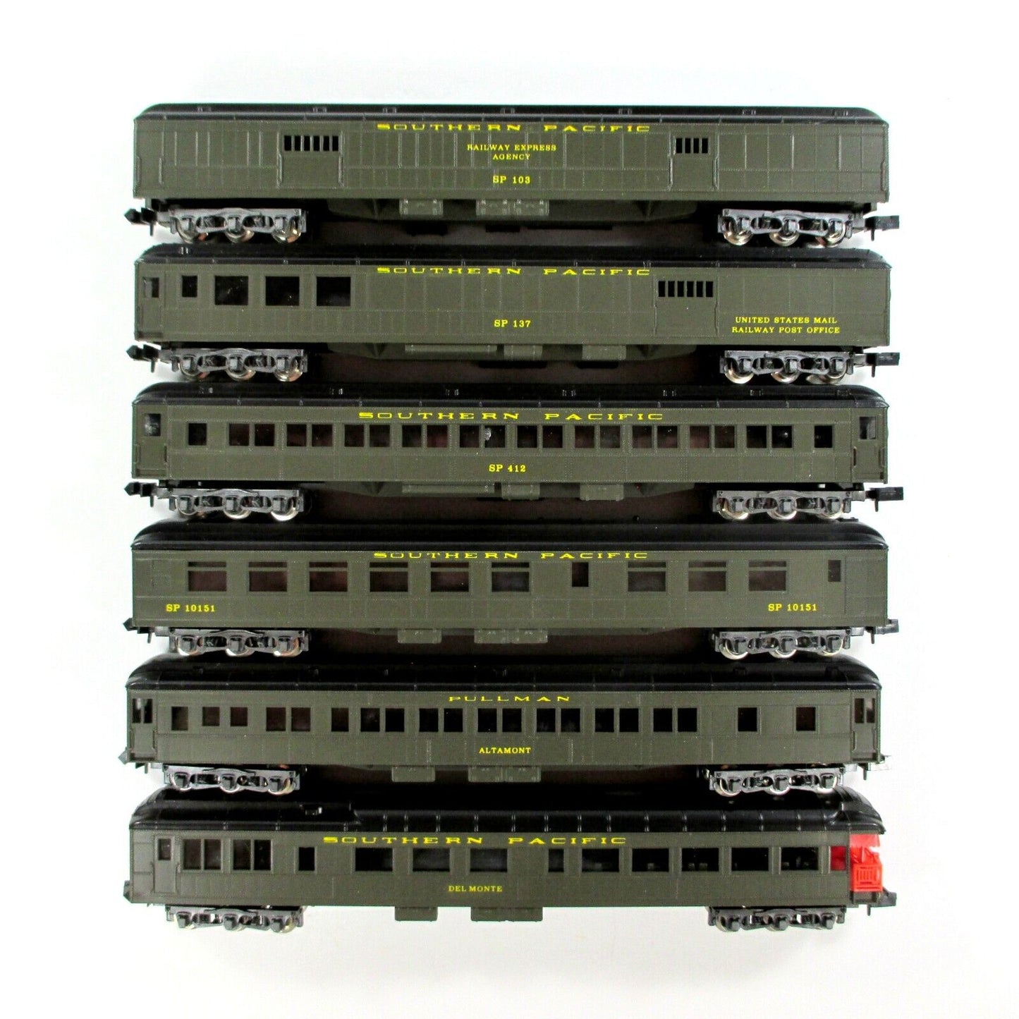 N Scale **SOUTHERN PACIFIC** Heavyweight Passenger 6-Car Set #1 - Con-Cor 570007