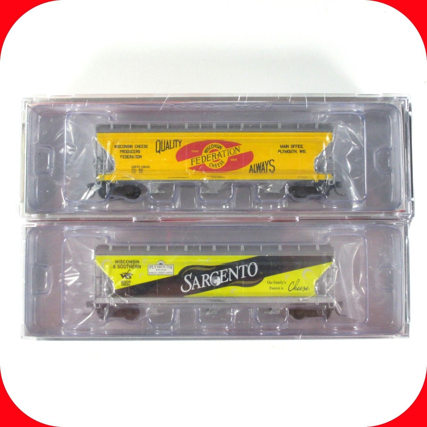 N Scale Milwaukee Wisconsin Cheese Hopper 2-Car Set -Intermountain NSE-INT 13-63
