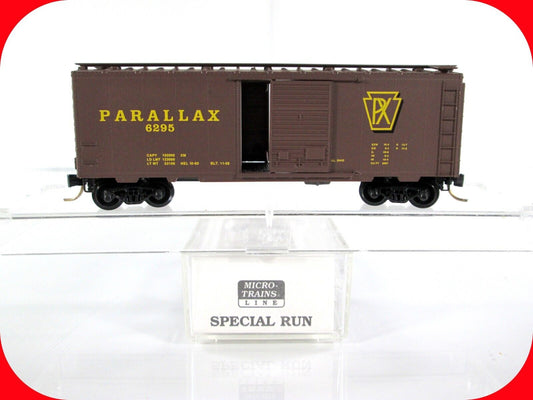 N Scale ***PARALLAX*** Railroad 40' Box Car, PX 6295 -- Micro Trains Special Run