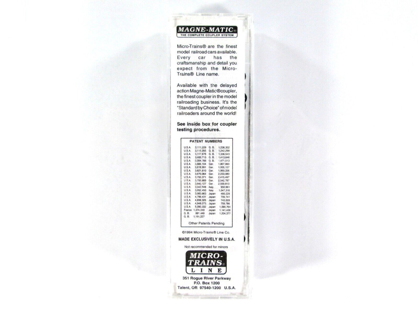 N Scale ***PARALLAX*** Railroad 40' Box Car, PX 6295 -- Micro Trains Special Run