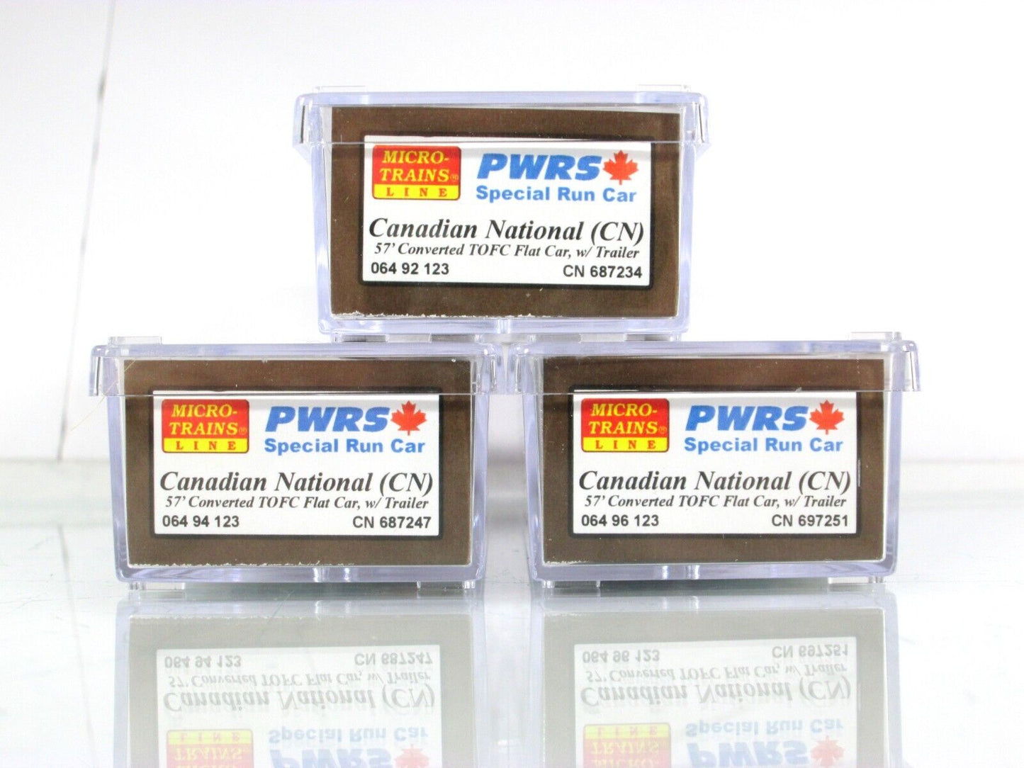 N Scale **CANADIAN NATIONAL** TOFC 3-Pack Set - Micro Trains, PWRS Special *RARE