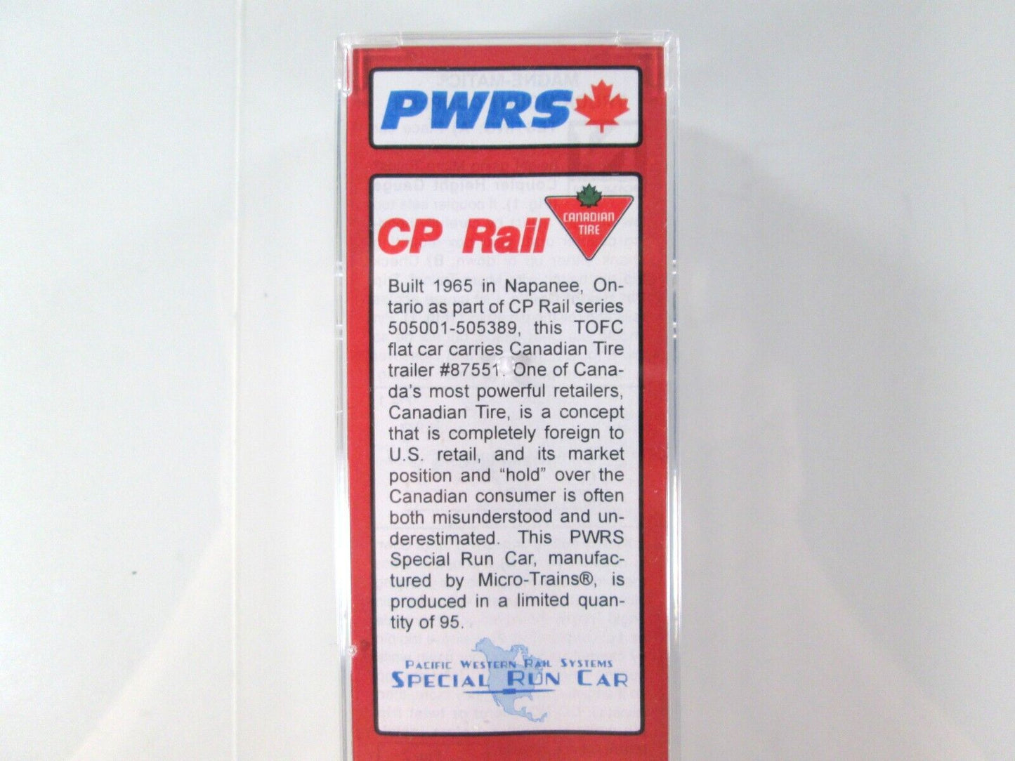 N Scale **CP RAIL / CANADIAN TIRE** TOFC 3-Set -Micro Trains, PWRS Special *RARE