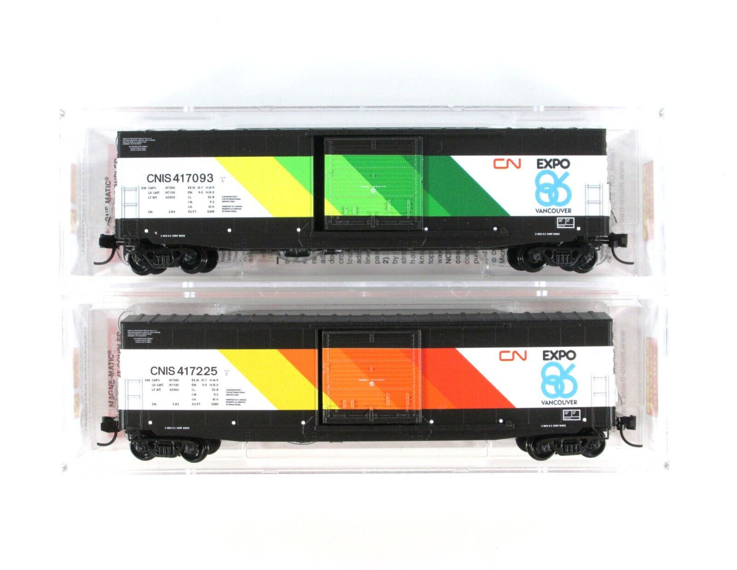N Scale **CANADIAN NATIONAL** EXPO '86 Box Car 2-Set -Micro Trains Special *RARE