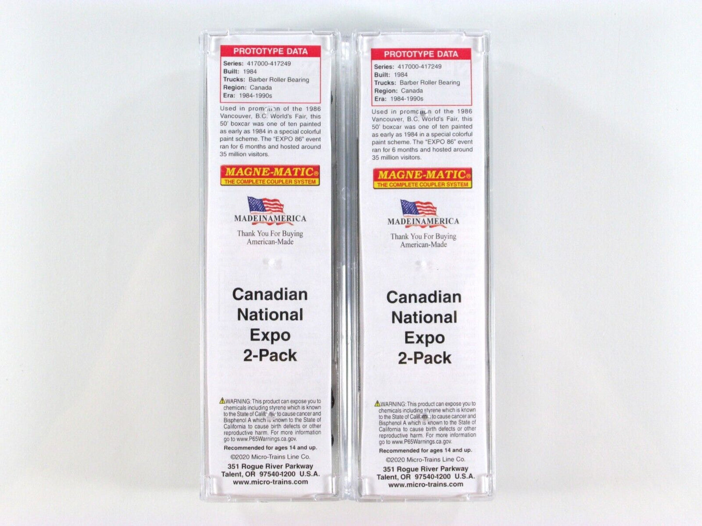 N Scale **CANADIAN NATIONAL** EXPO '86 Box Car 2-Set -Micro Trains Special *RARE