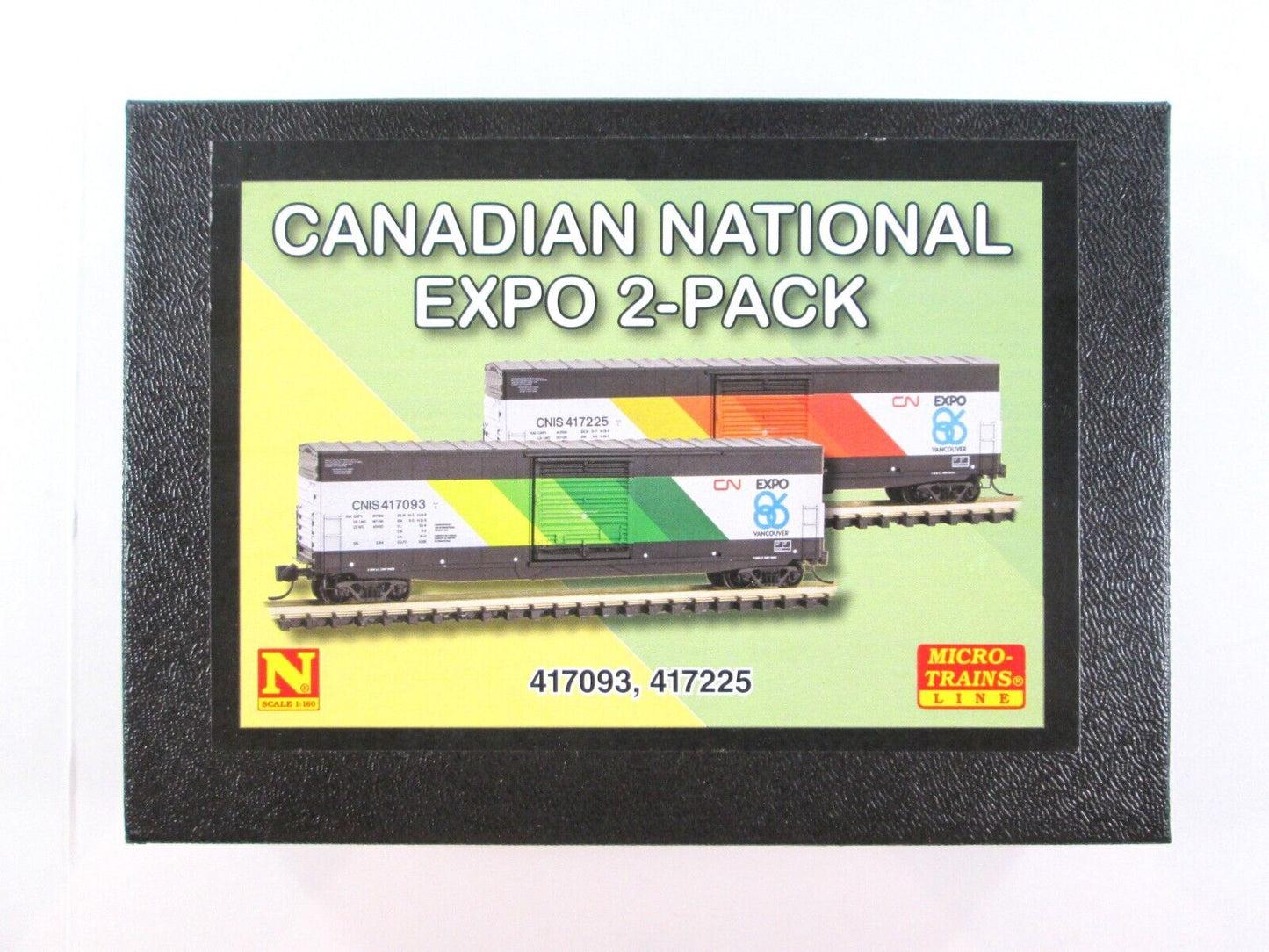 N Scale **CANADIAN NATIONAL** EXPO '86 Box Car 2-Set -Micro Trains Special *RARE