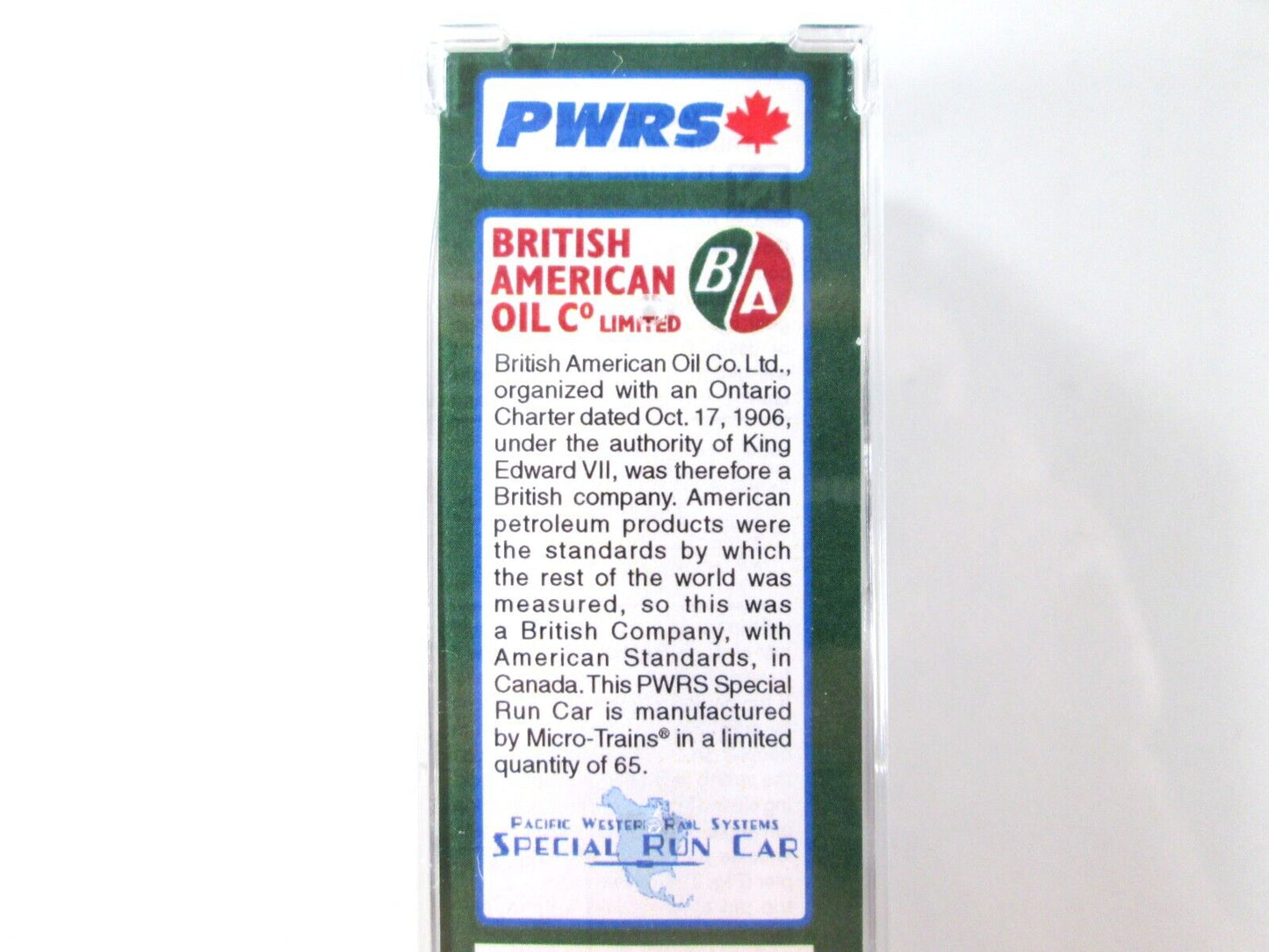 N Scale **BRITISH AMERICAN OIL** Tanker 4-Set - Micro Trains, PWRS Special *RARE