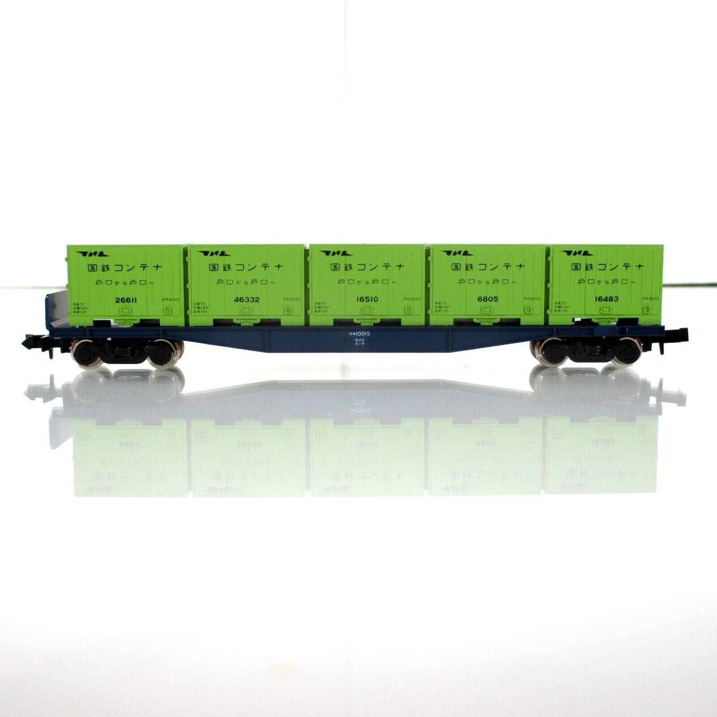 N Scale ***JAPAN*** Containers on Flat Car - JNR #10015 ------ Kato 8002 / 10000
