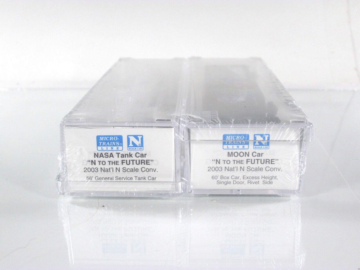 N Scale **N to the FUTURE** NASA Tank, Moon Box Car Set - Micro Trains Special