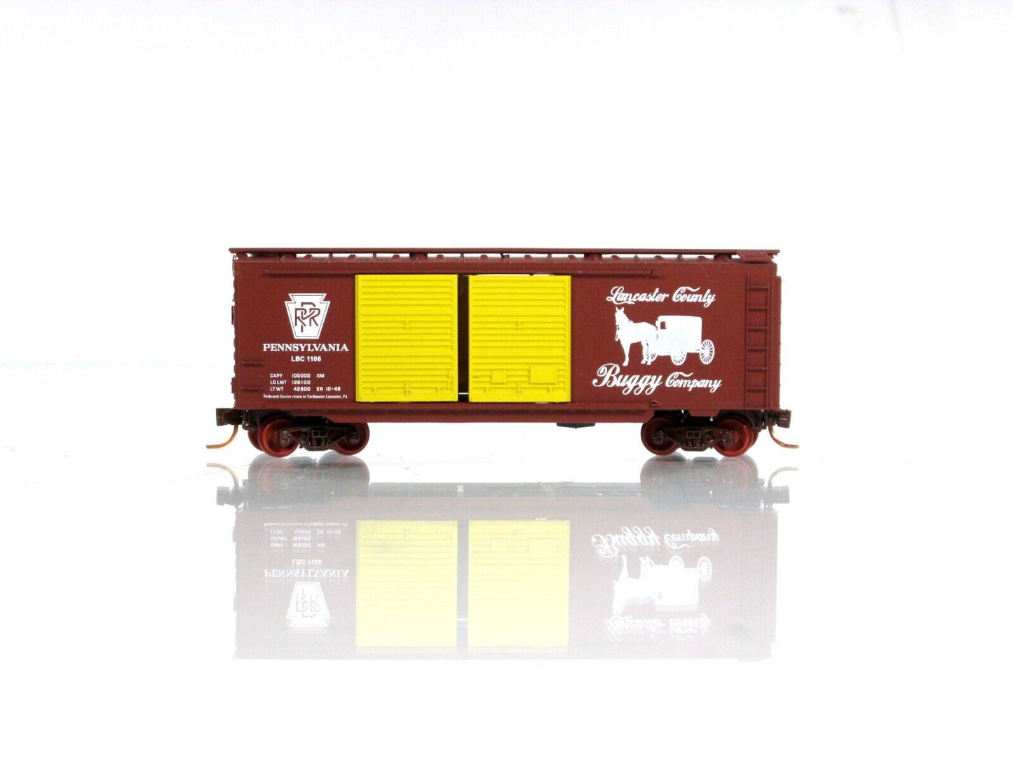 N Scale ***LANCASTER COUNTY BUGGY Co*** Box Car - Micro Trains Special **RARE**