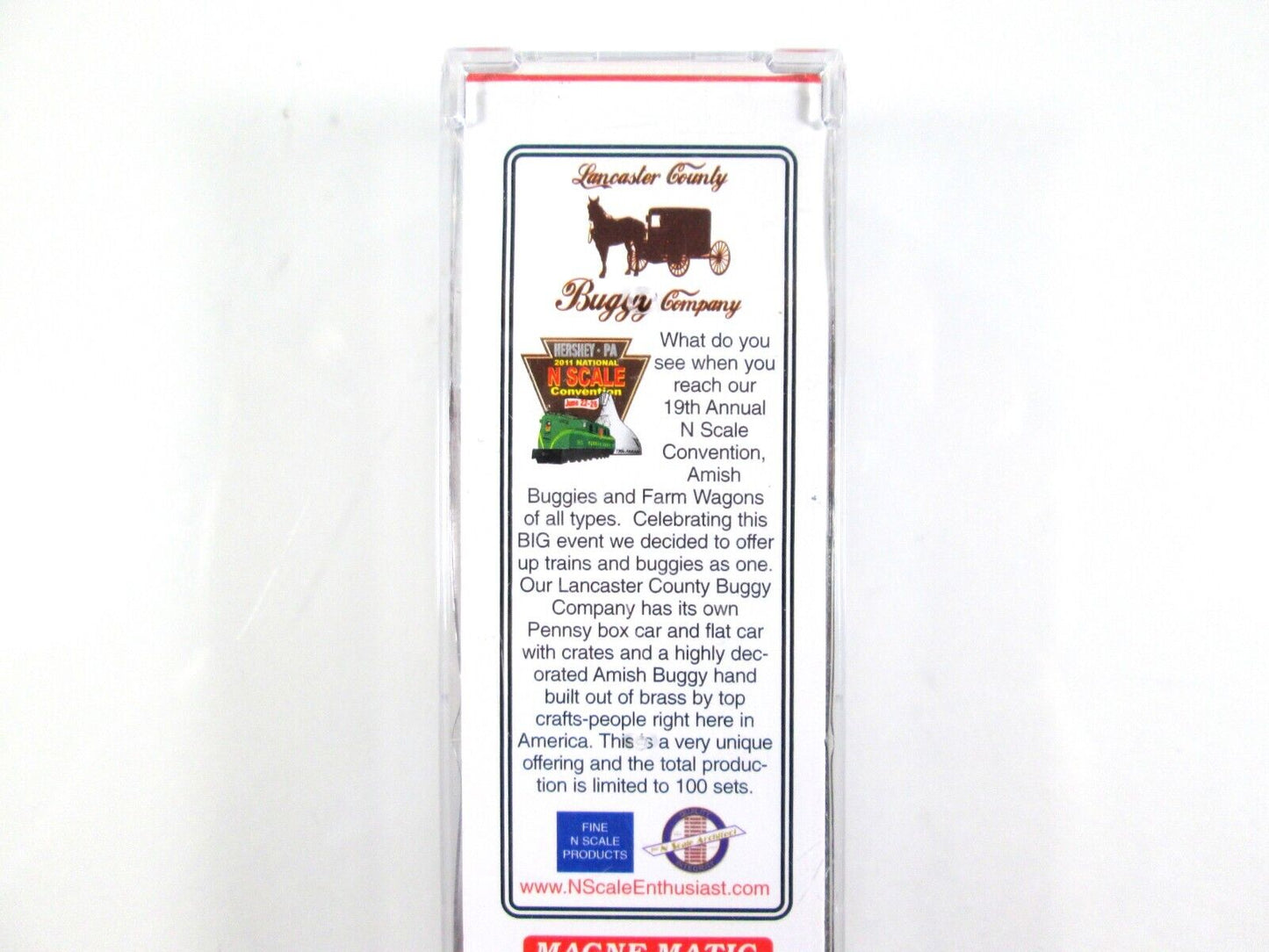 N Scale ***LANCASTER COUNTY BUGGY Co*** Box Car - Micro Trains Special **RARE**