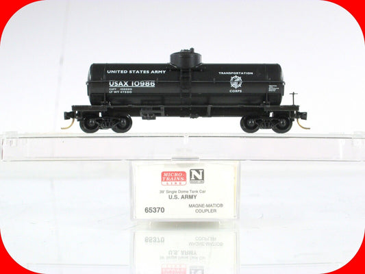 N Scale ***US ARMY*** 36' Single Dome Tank Car, USAX 10986 -- Micro Trains 65370