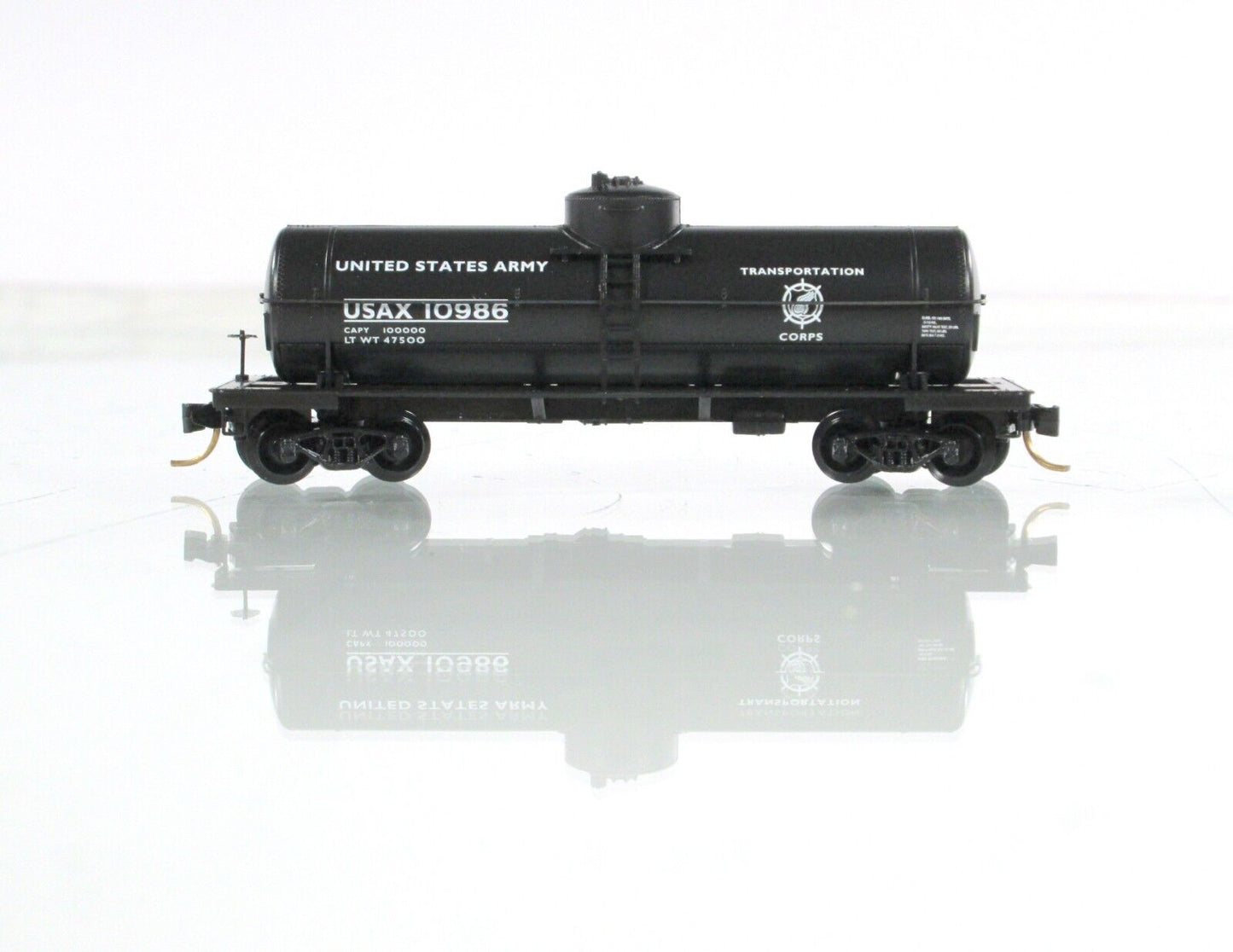 N Scale ***US ARMY*** 36' Single Dome Tank Car, USAX 10986 -- Micro Trains 65370