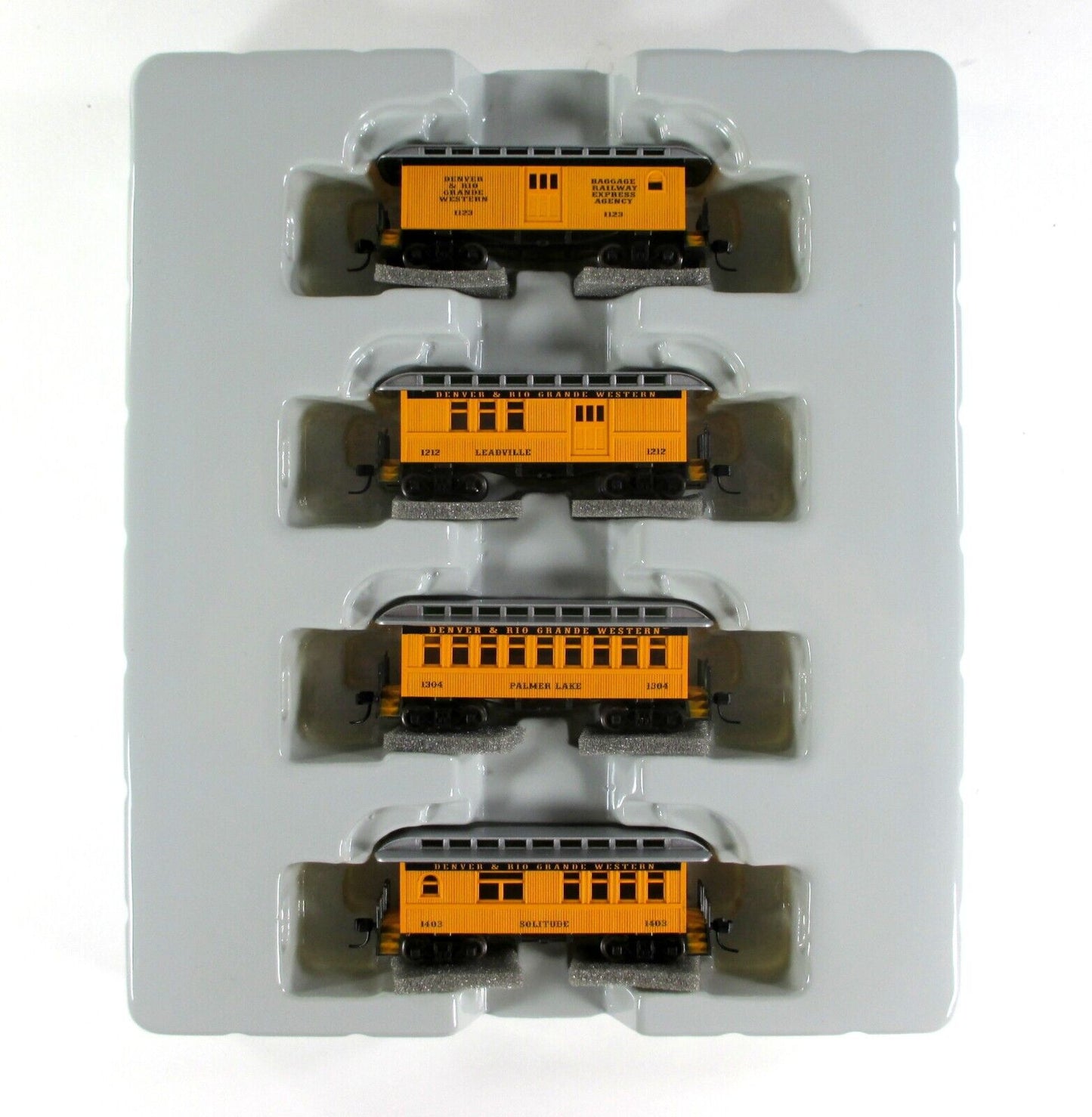 N Scale **DENVER RIO GRANDE** Silverton Old-Time Overton 4-Pack -- Athearn 11023
