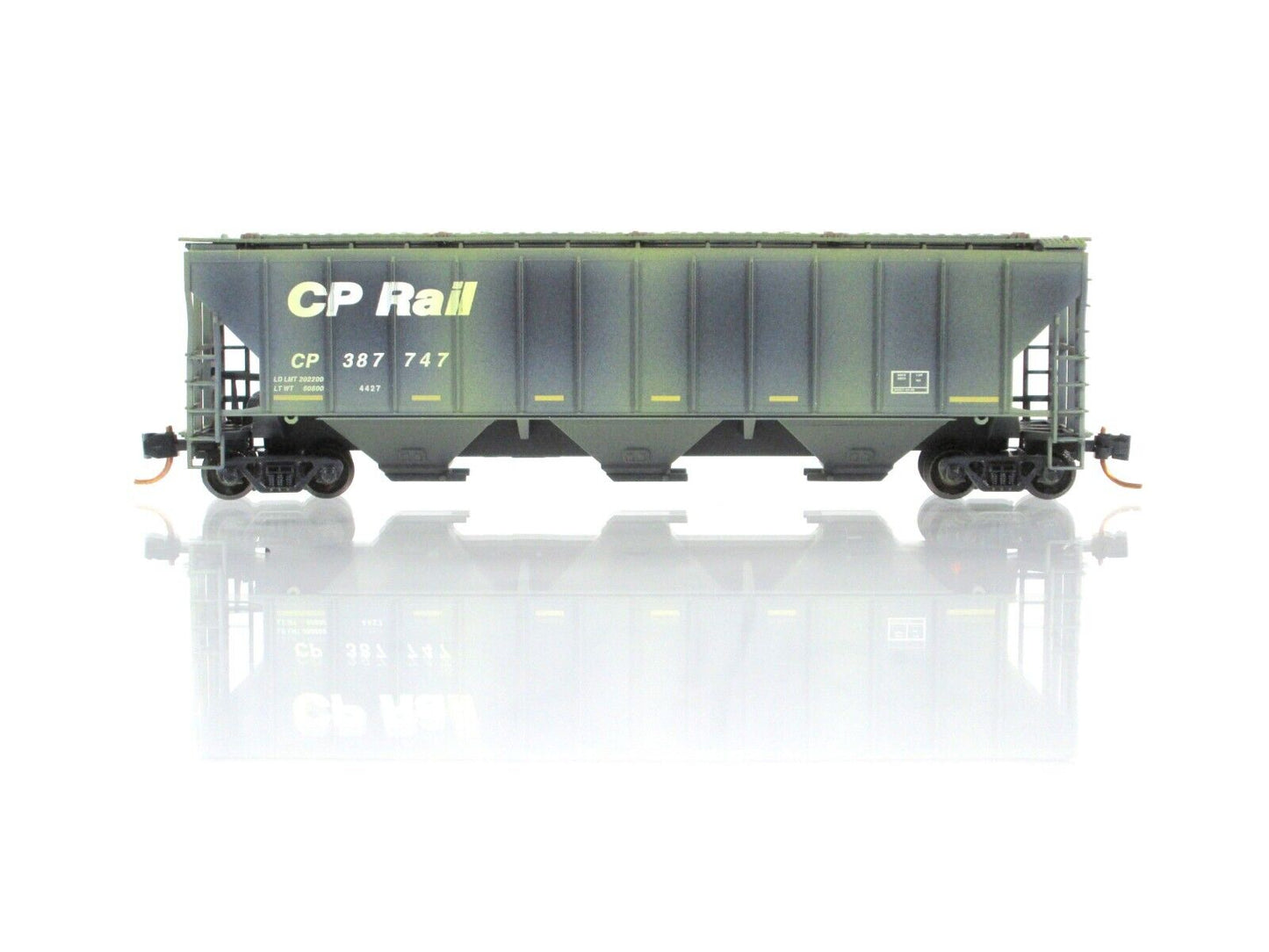 N Scale **CP RAIL** Weathered & Graffiti Hopper #387747 -- Micro Trains 09644060