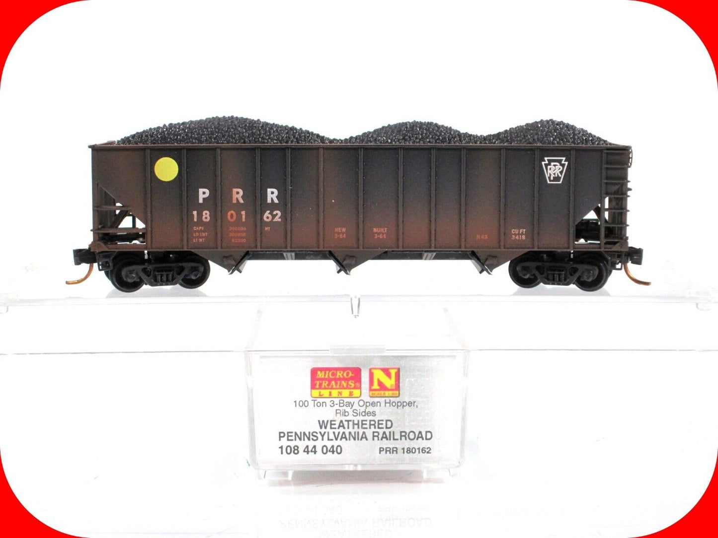 N Scale ***PENNSYLVANIA*** Weathered Coal Hopper #180162 - Micro Trains 10844040