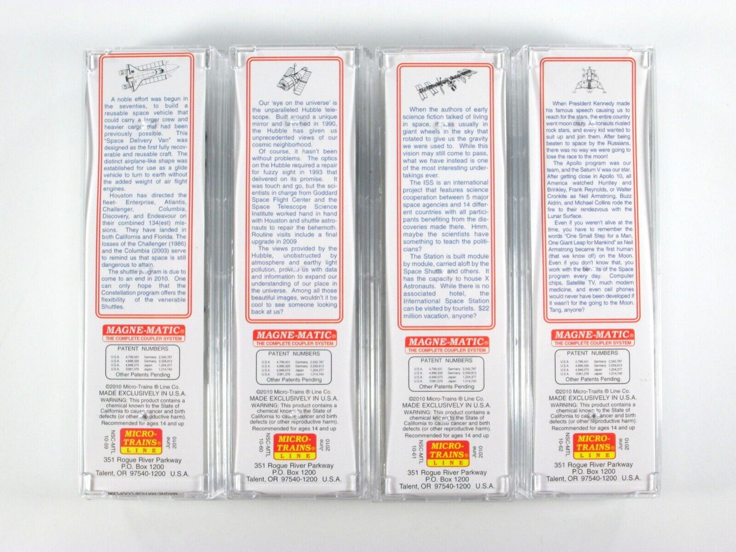N Scale ***NASA*** 50-Years Space Center Trailer 4-Pack - Micro Trains Special
