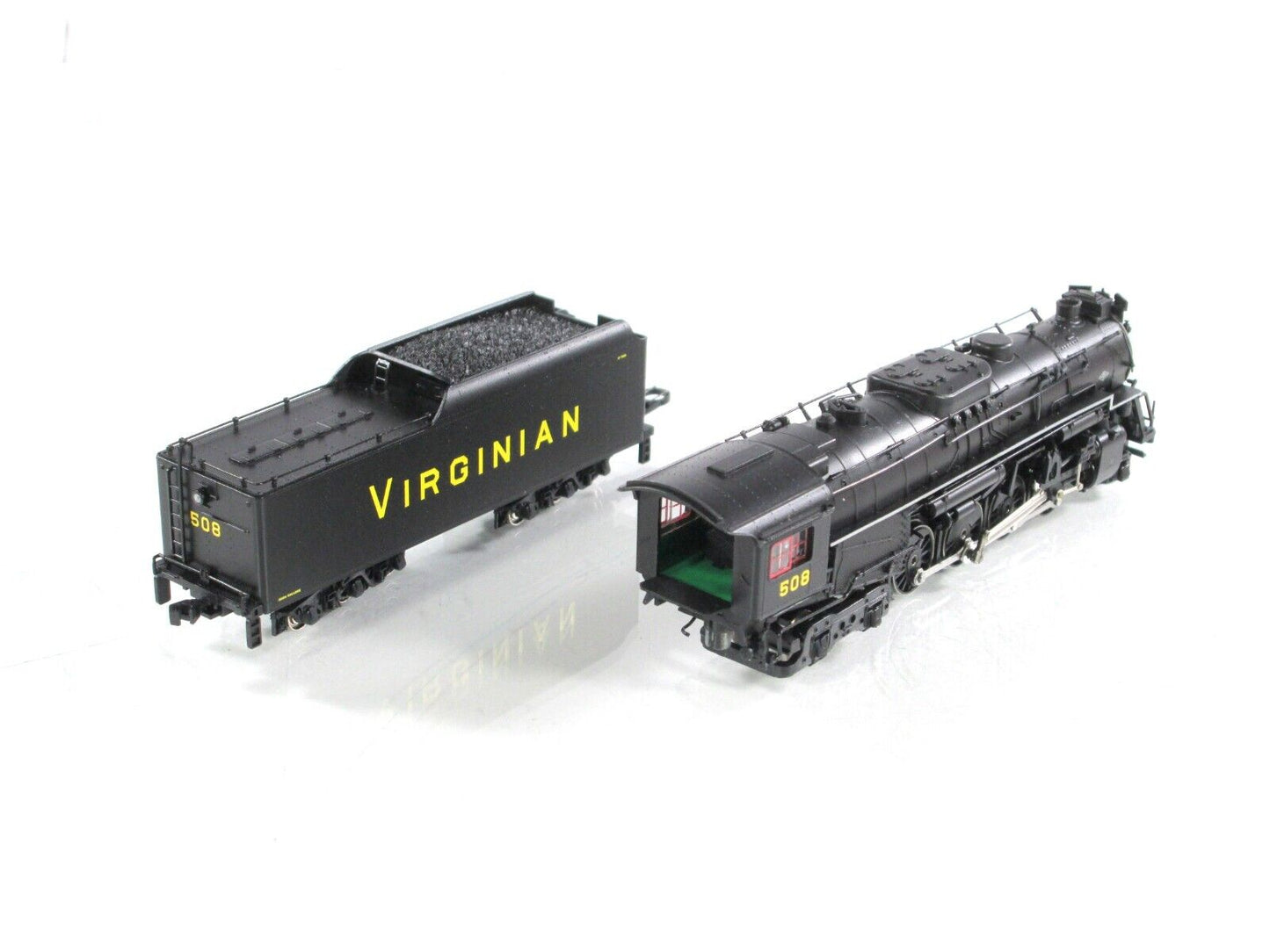N Scale ***VIRGINIAN*** 2-8-4 Berkshire Steam Locomotive #508 --- Life-Like 7878