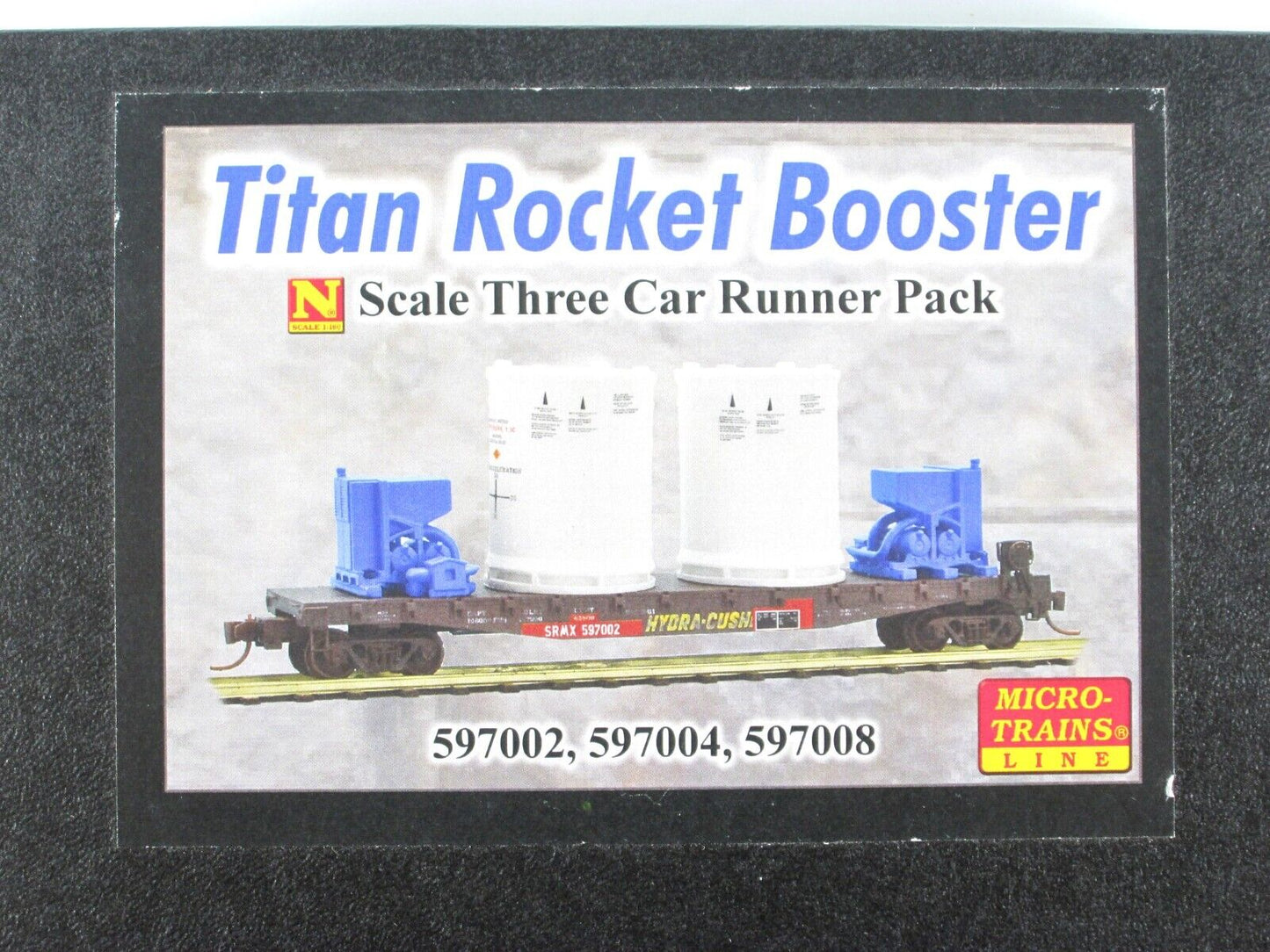 N Scale **TITAN ROCKET BOOSTER** Weathered Flat Car 3-Set -Micro Trains 99301680