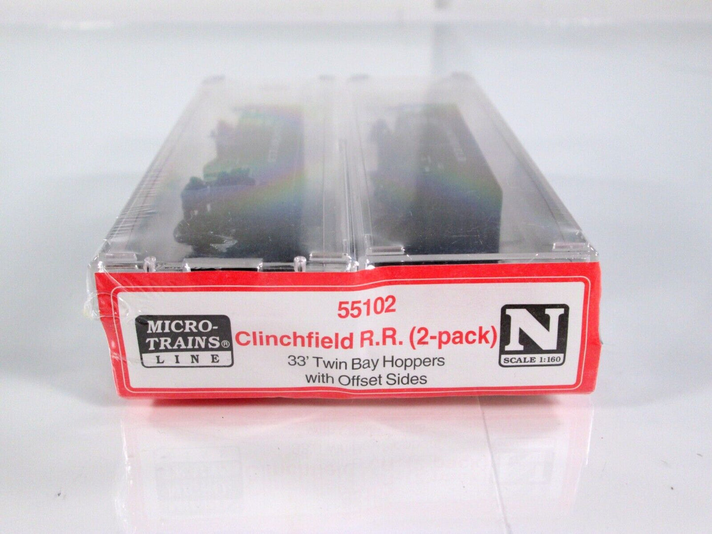 N Scale CLINCHFIELD 33' Coal Hopper Set - CRR 51703, 51722 -- Micro Trains 55102