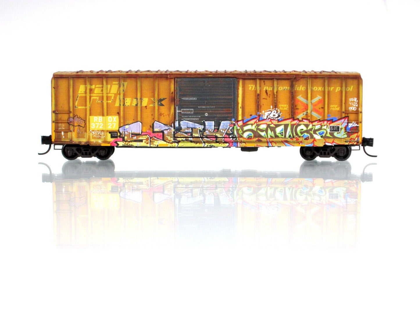 N Scale RAILBOX  *Science Fiction Day**  GRAFFITI Box Car -Micro Trains 02544019