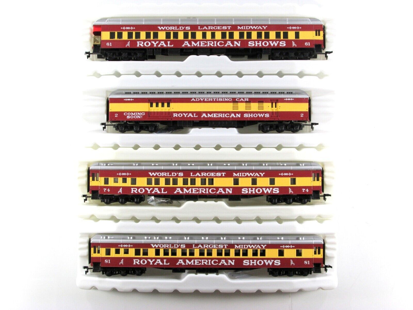 HO Scale **ROYAL AMERICAN SHOWS** *CIRCUS* Passenger 8-Car Set -IHC 49598 (C-10)