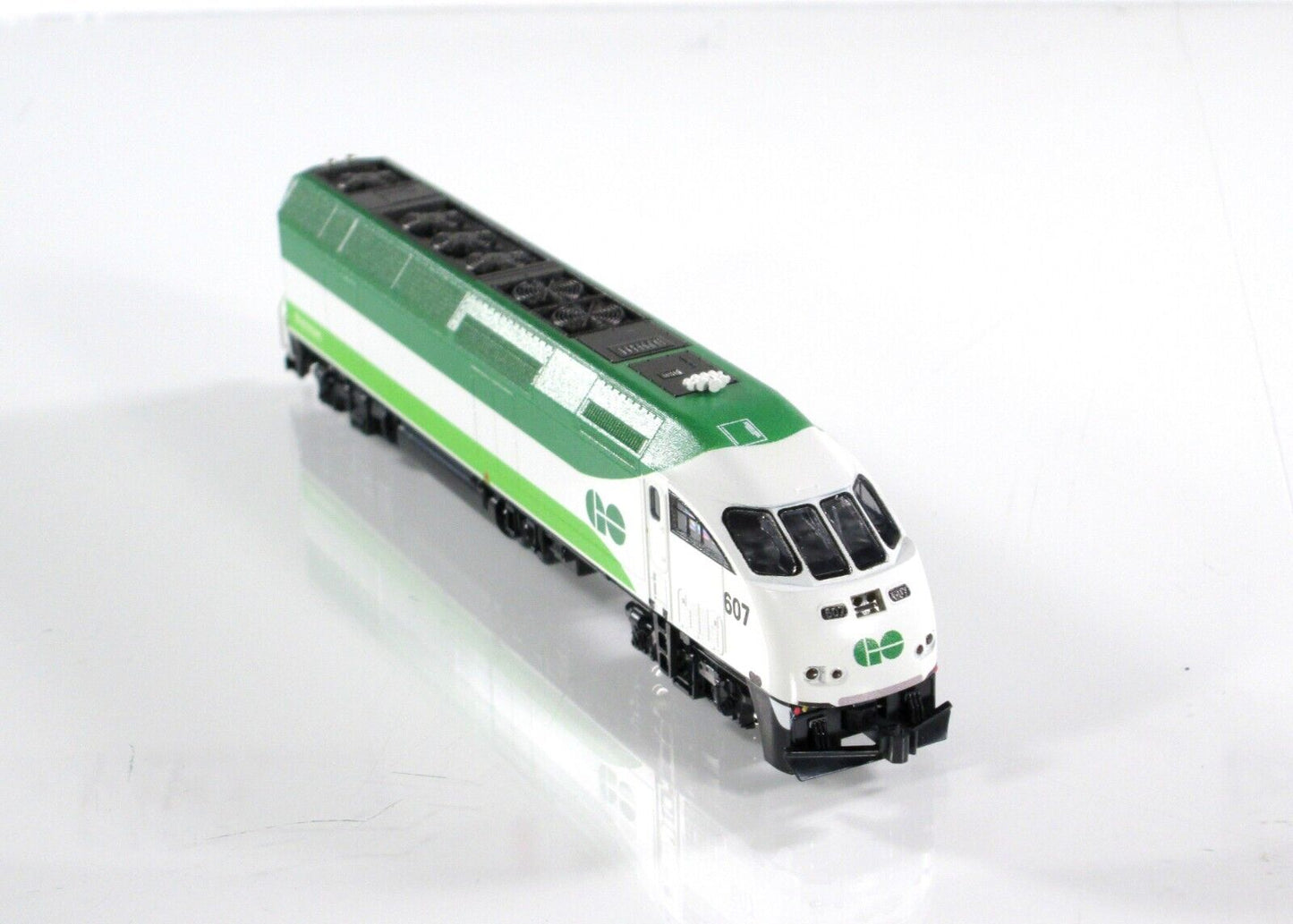 N Scale **GO TRANSIT** MPI MP40H #607 - Kato 176-6125-KB1 *KOBO Custom*, DCC Rdy