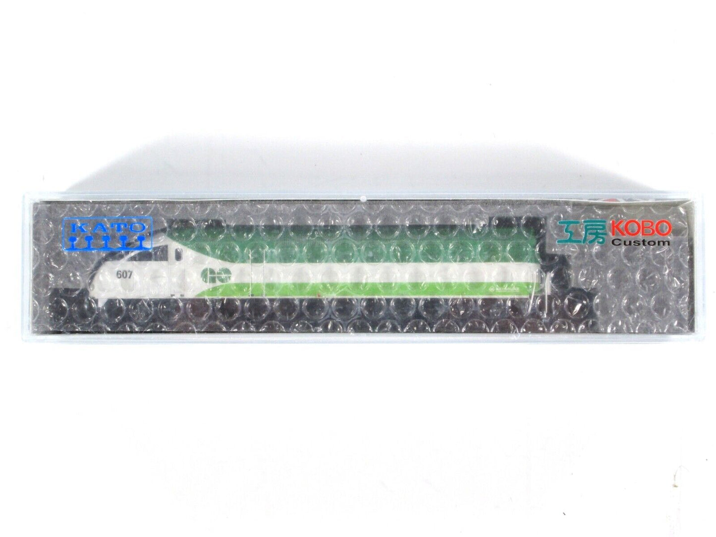 N Scale **GO TRANSIT** MPI MP40H #607 - Kato 176-6125-KB1 *KOBO Custom*, DCC Rdy