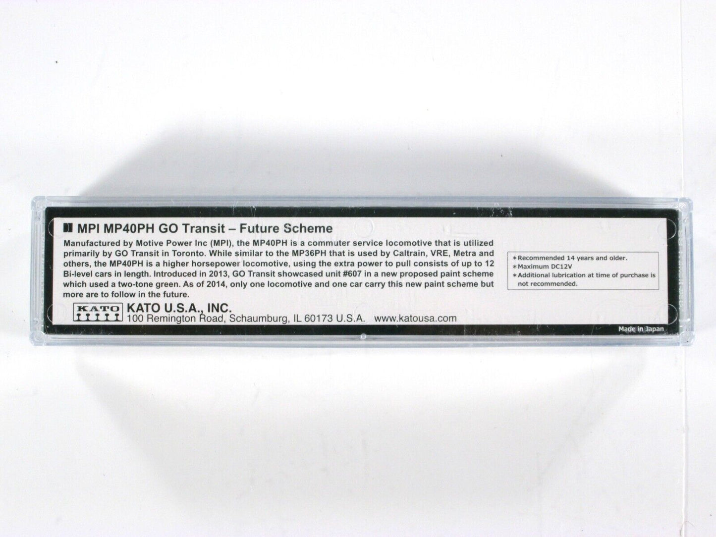 N Scale **GO TRANSIT** MPI MP40H #607 - Kato 176-6125-KB1 *KOBO Custom*, DCC Rdy