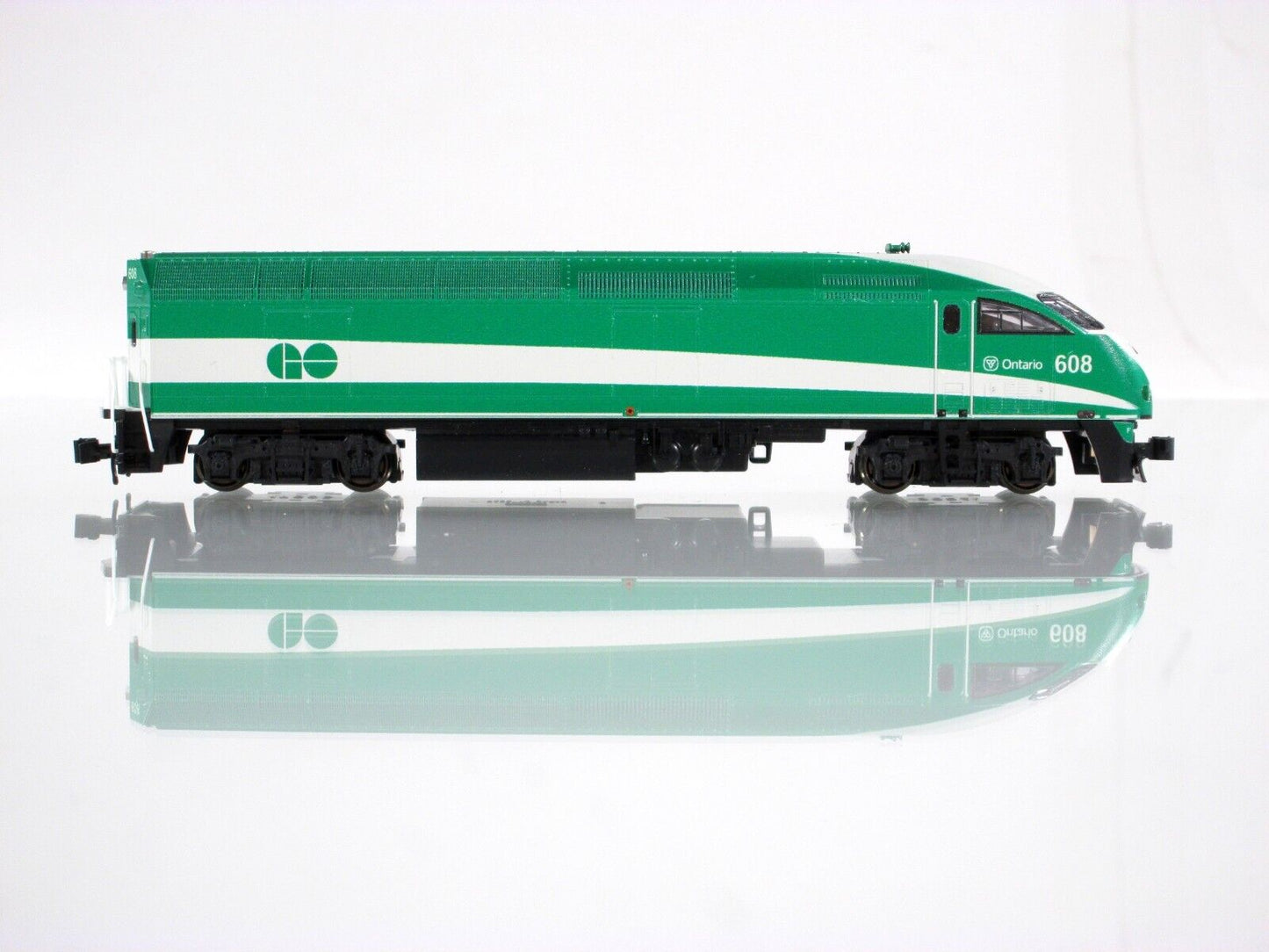 N Scale **GO TRANSIT** MPI MP40H #608 - Kato 176-6125-KB2 *KOBO Custom*, DCC Rdy
