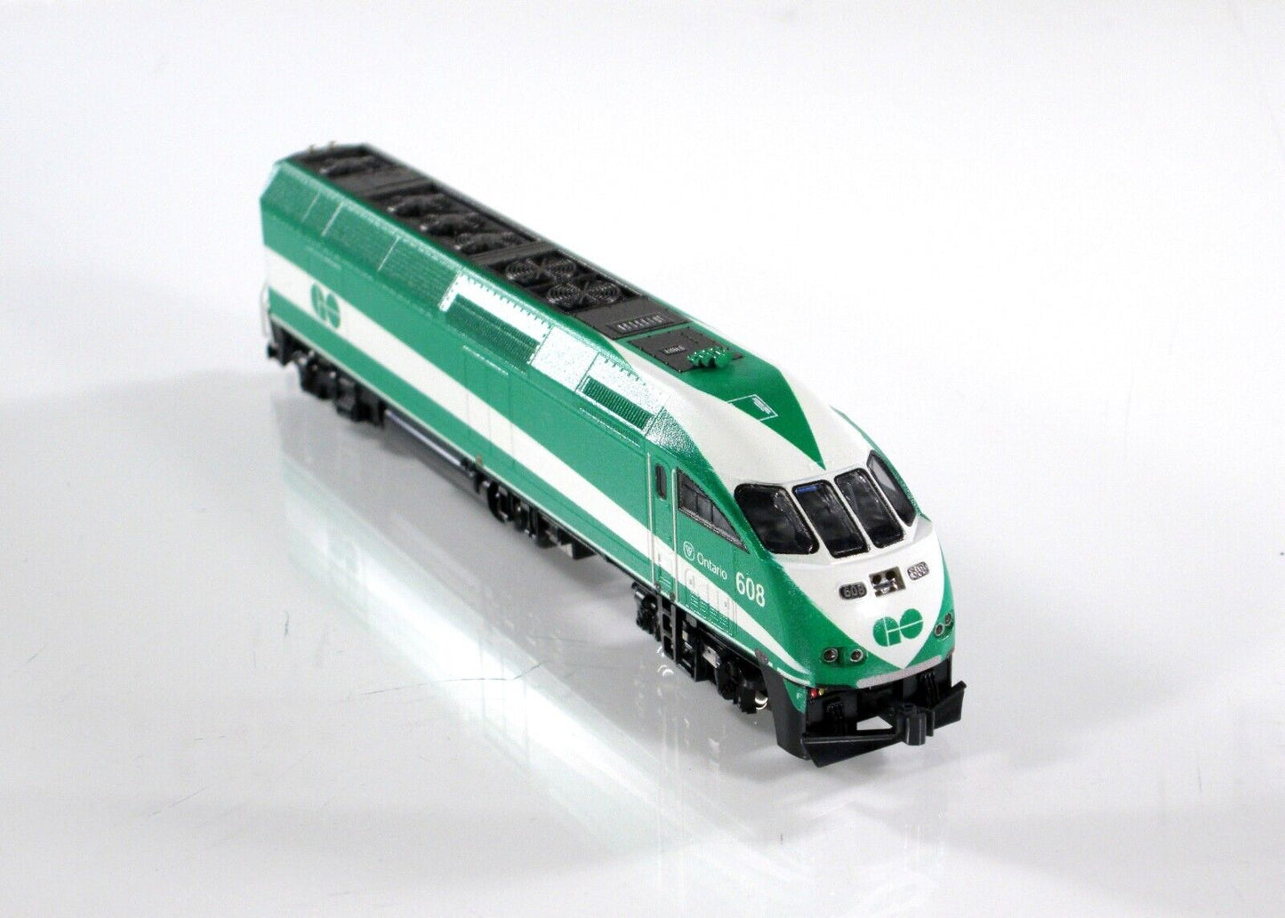 N Scale **GO TRANSIT** MPI MP40H #608 - Kato 176-6125-KB2 *KOBO Custom*, DCC Rdy