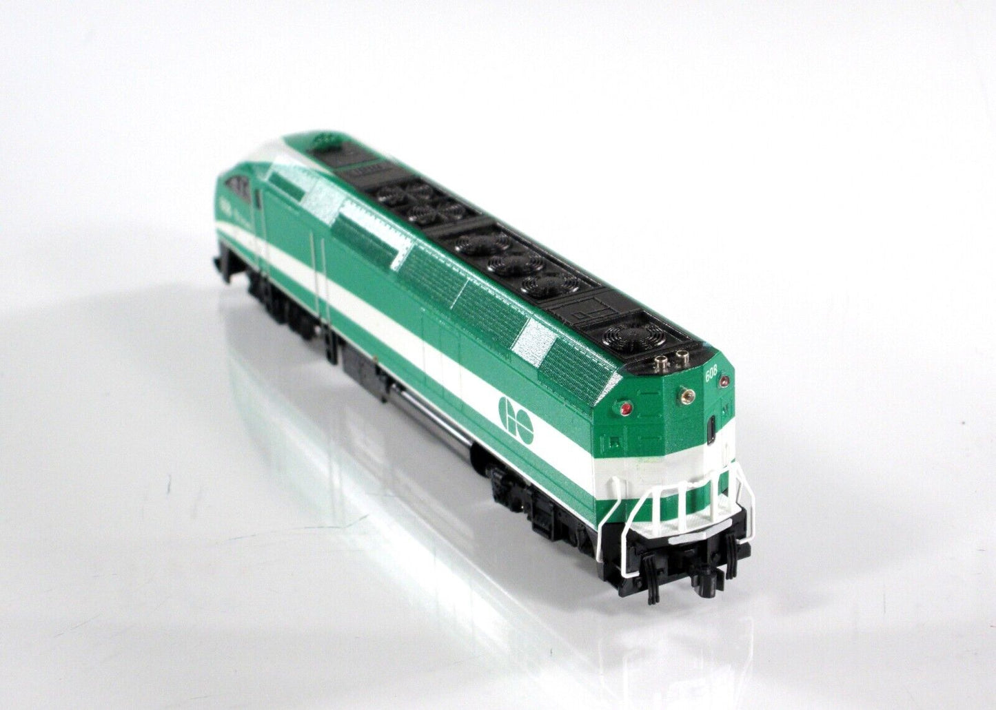 N Scale **GO TRANSIT** MPI MP40H #608 - Kato 176-6125-KB2 *KOBO Custom*, DCC Rdy